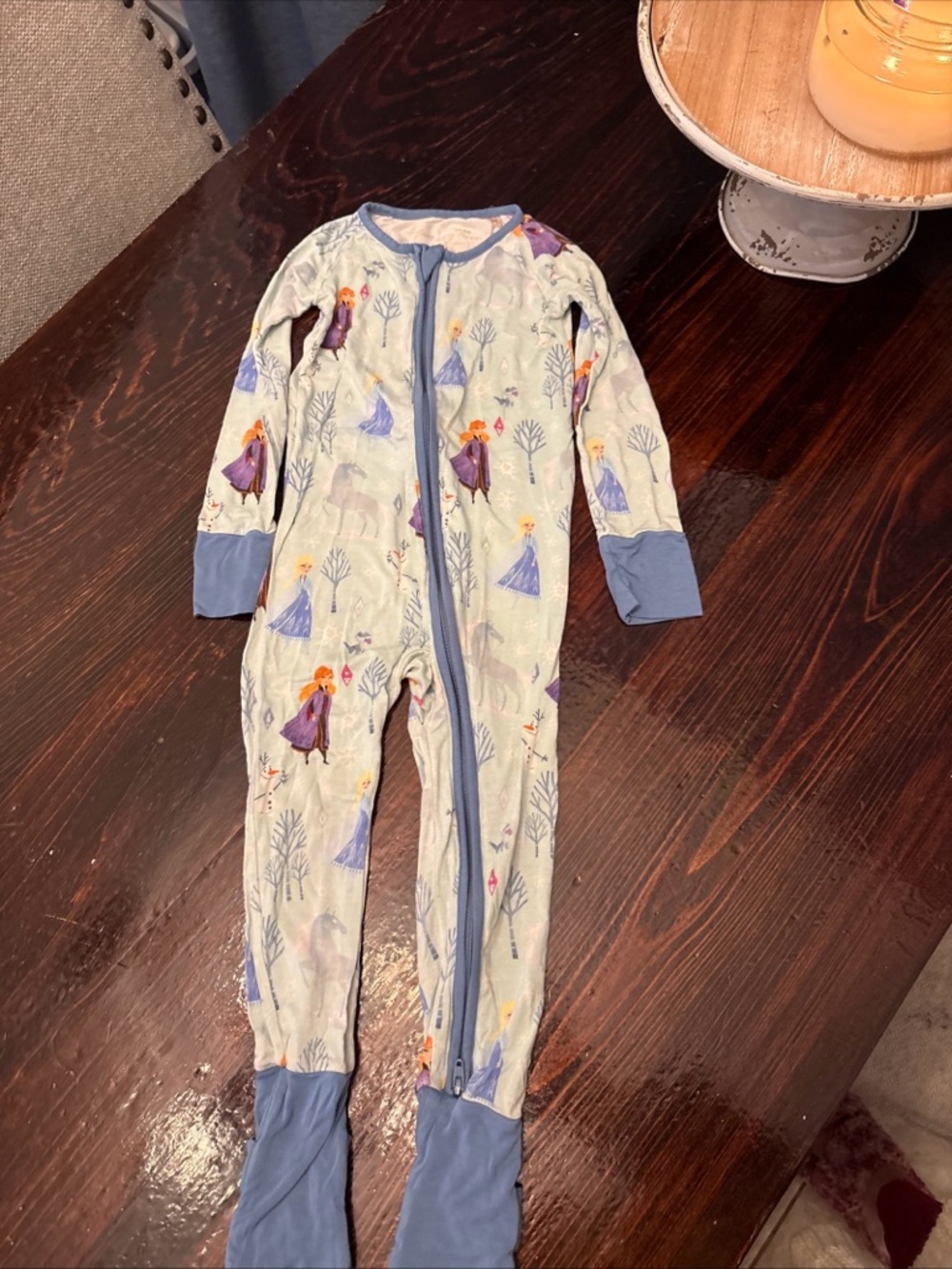 Disney Little Sleepies Frozen Print Footed One-Piece